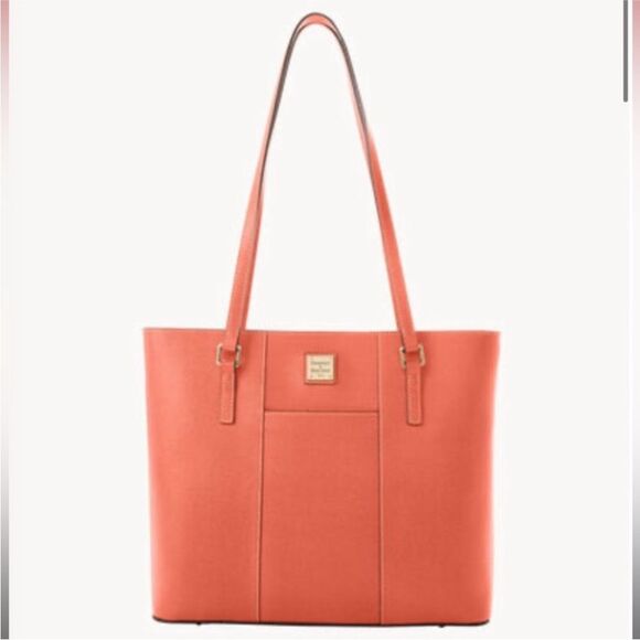 Dooney & Bourke Saffiano Lexington in Coral New with Tags - Picture 3 of 13
